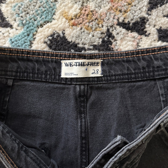 Free People Loren High Rise Carpenter Barrel Jeans Black - Picture 6 of 7